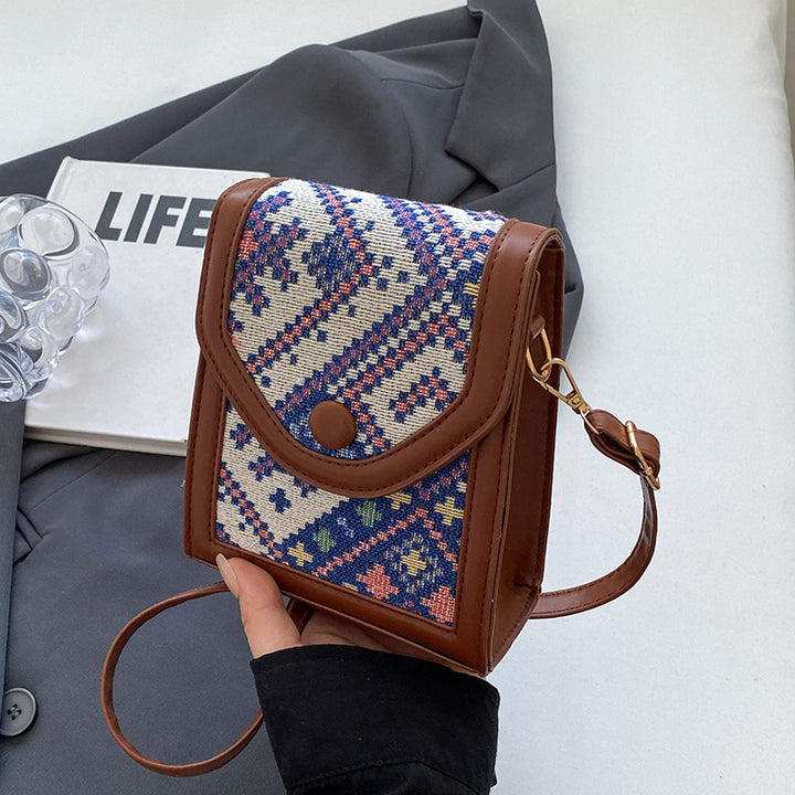 Damen Handtasche mit ethnischem Muster und hochwertigem Leder Nord Taschen