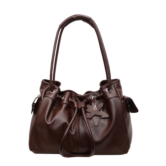 Damen Hobo-Tasche aus weichem Kunstleder mit praktischem Zugbandverschluss Nord Taschen