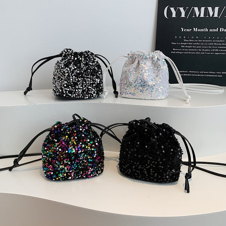 Damen glamouröse Umhängetasche mit funkelnden Pailletten Nord Taschen