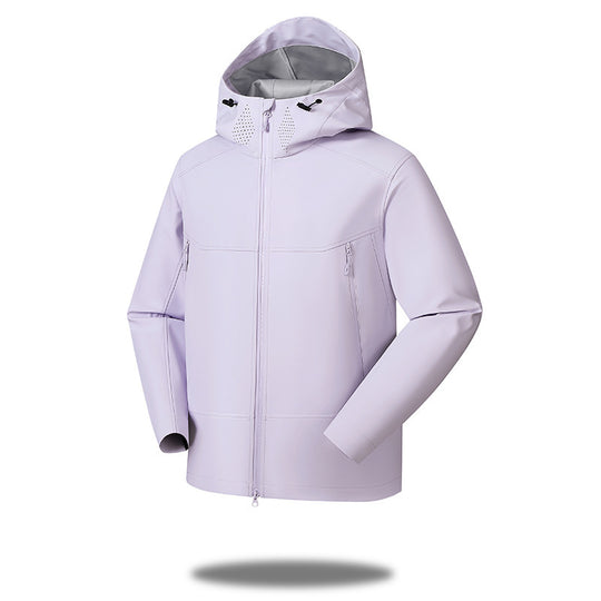 Damen Wasserdichte Softshell-Outdoorjacke mit minimalistischer Silhouette und Belüftungsperforation am Kragen Nord Taschen