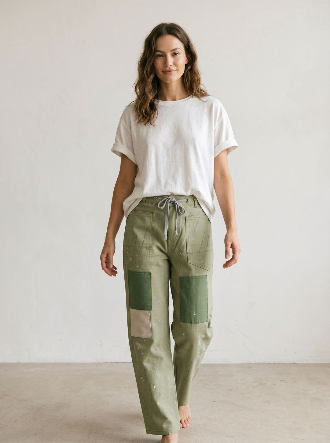 Damen oversized Strickpullover mit Rundhalsausschnitt und entspannter Silhouette Nord Taschen
