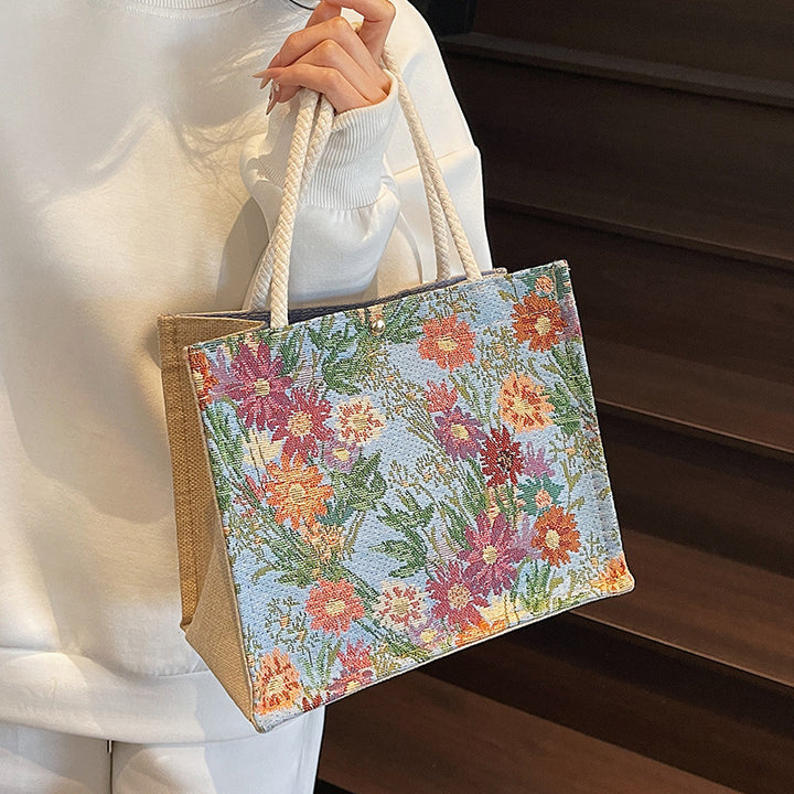 Damen Einkaufstasche mit floralem Design und robusten Tragegriffen Nord Taschen