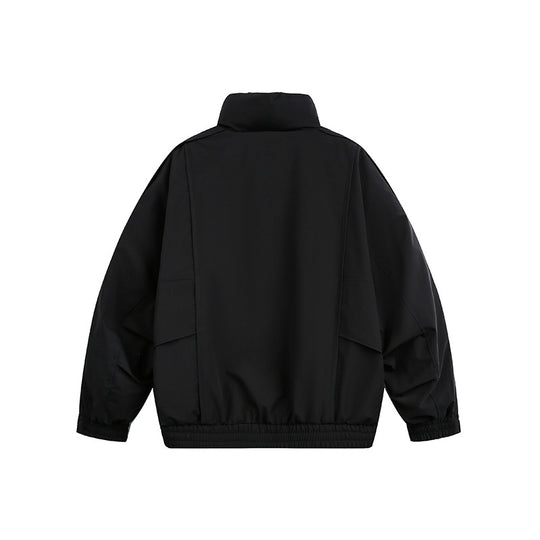 Herren Leichte Winddichte Urban-Utility Bomberjacke mit Stehkragen und elastischem Saum Nord Taschen