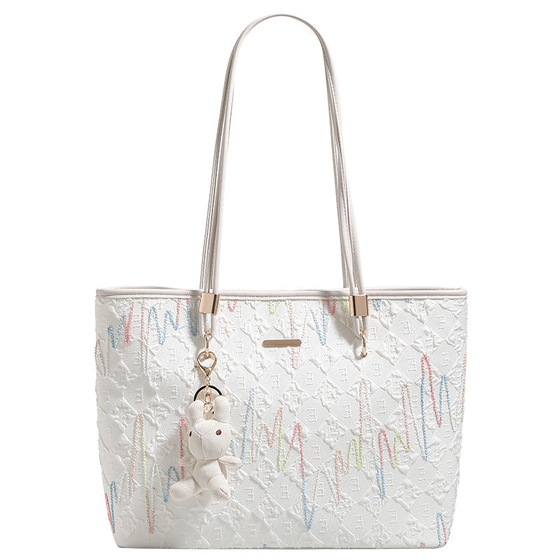 Damen Shopper-Tasche mit floralem Design und verspieltem Zubehör Nord Taschen