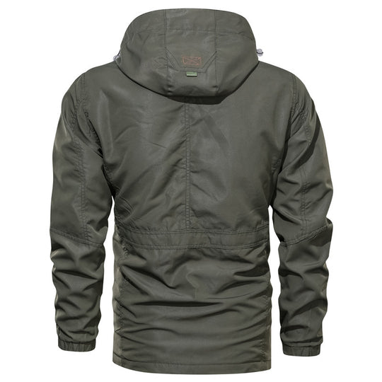 Herren wasserabweisender Fieldparka im Utility‑Style mit Kapuze und verstellbarer Taillenpassform Nord Taschen