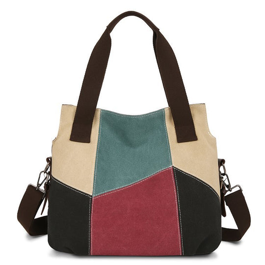 Damen modische Umhängetasche mit angesagtem Patchwork-Design Nord Taschen