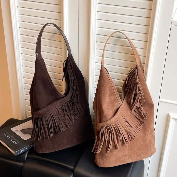 Damen Beuteltasche mit stylischen Fransen Nord Taschen