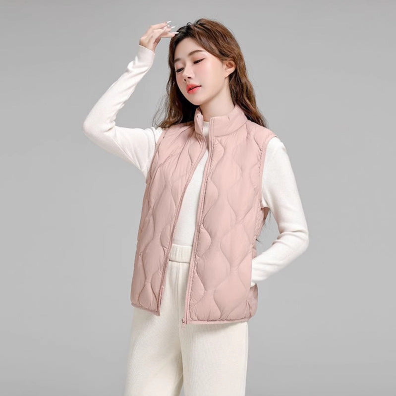 Damen gesteppte Thermo-Kapuzenjacke mit diamantförmiger Steppung Nord Taschen