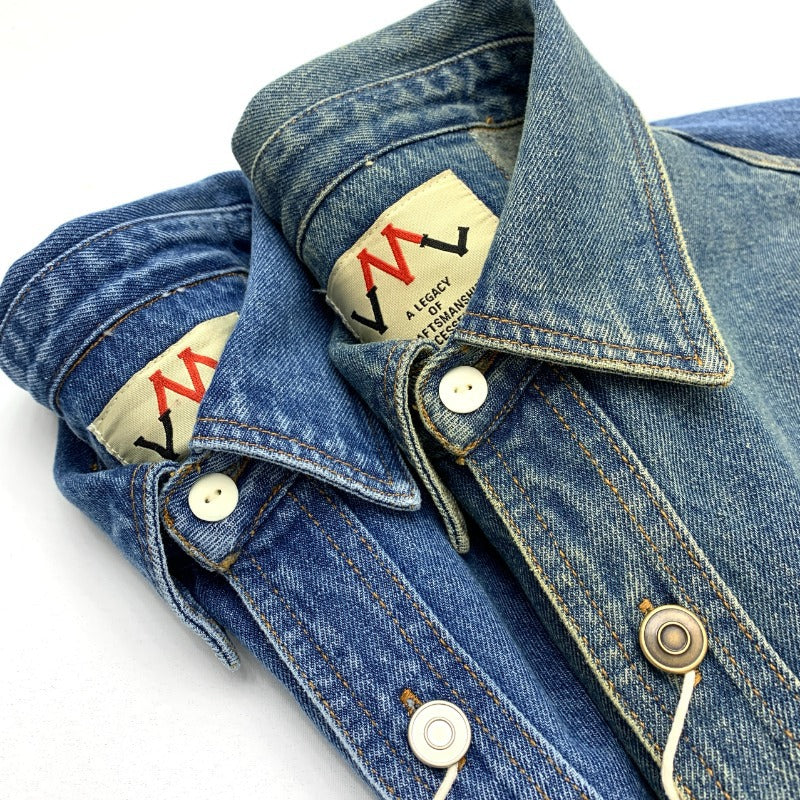 Herren Relaxed Denim-Hemdjacke mit aufgesetzten Brusttaschen und gerundetem Saum Nord Taschen