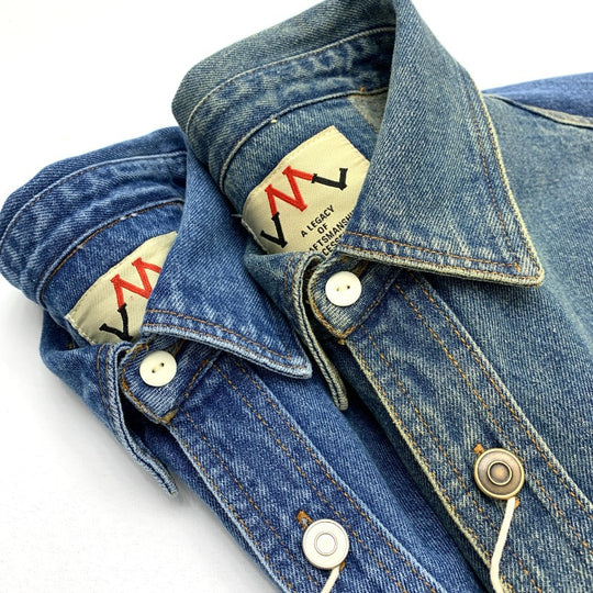 Herren Relaxed Denim-Hemdjacke mit aufgesetzten Brusttaschen und gerundetem Saum Nord Taschen