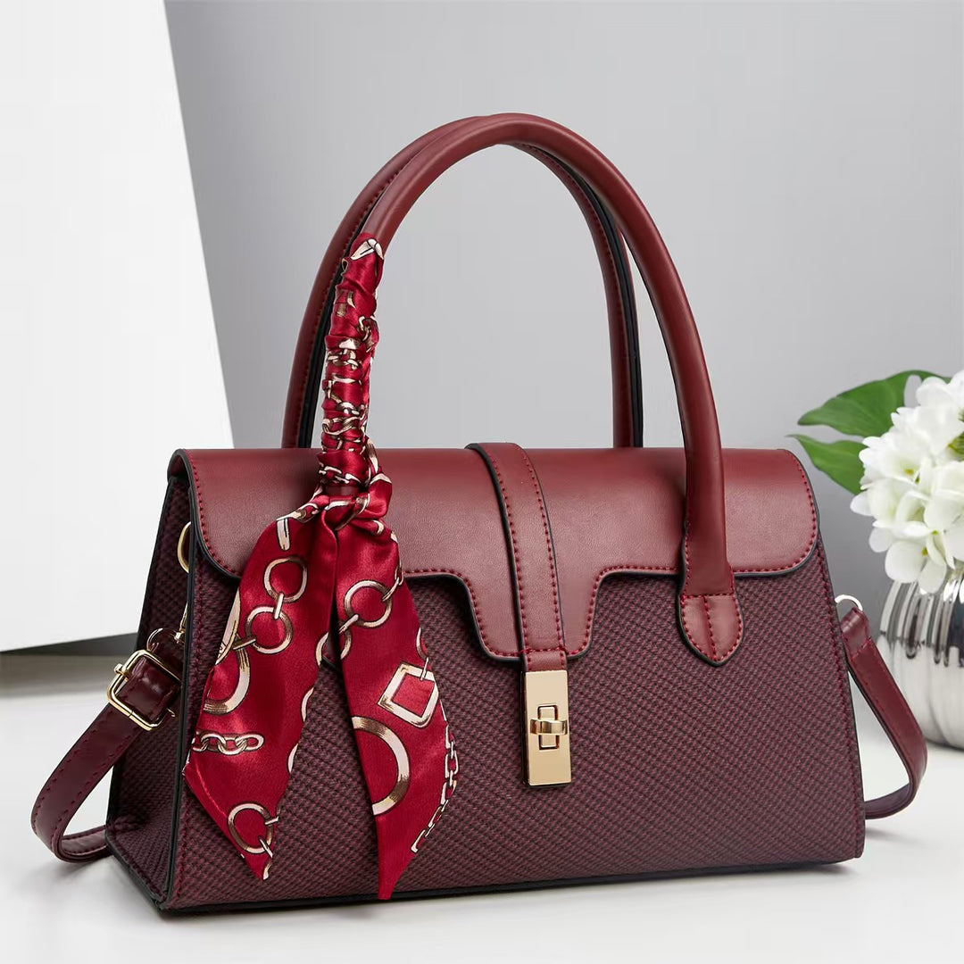 Damen Handtasche mit modischem Design und abnehmbarem Schal Nord Taschen