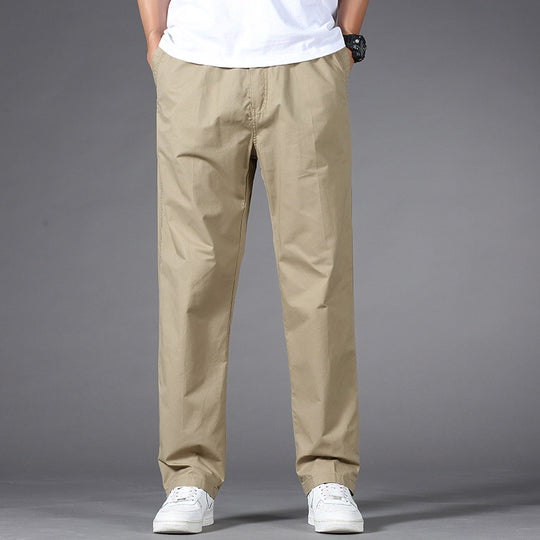 Herren Legere Relaxed-Fit Chinohose aus Baumwollmix mit elastischem Bund Nord Taschen