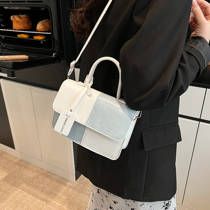 Damen Handtasche mit modernem Blockdesign und elegantem Verschluss Nord Taschen