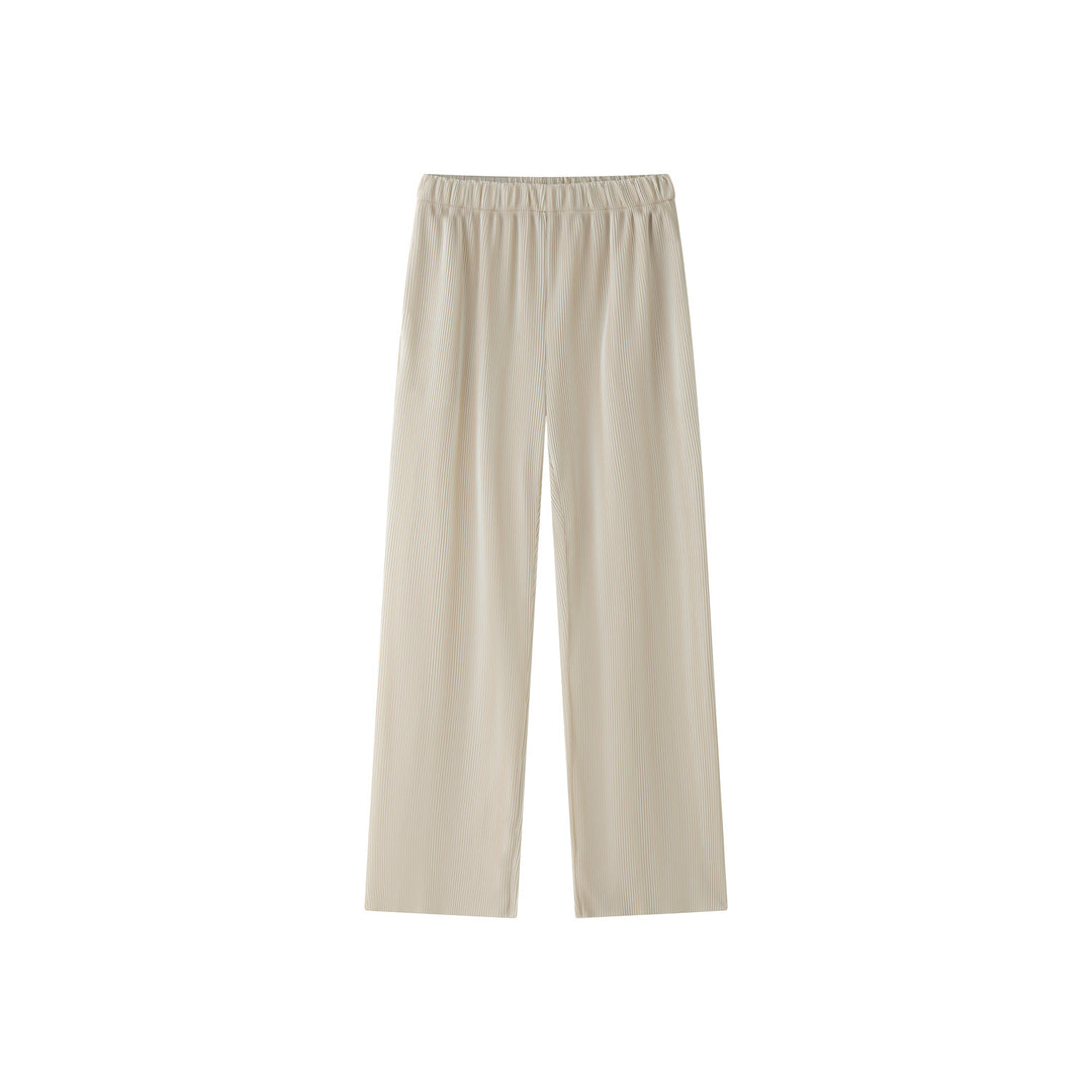 Damen Weite Palazzo‑Hose aus geripptem Feinstrick mit Elastbund Nord Taschen