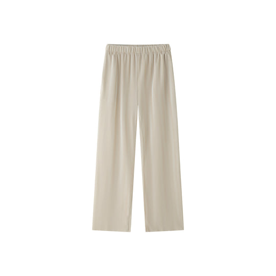 Damen Weite Palazzo‑Hose aus geripptem Feinstrick mit Elastbund Nord Taschen