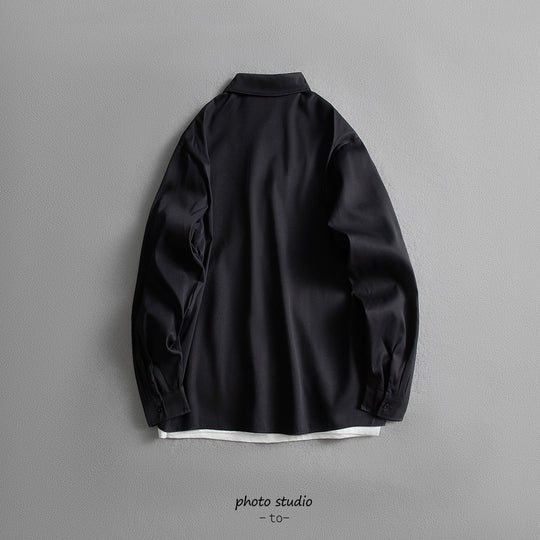 Unisex Oversize Hemdjacke im minimalistischen Utility-Look mit Brusttasche und verdeckter Knopfleiste Nord Taschen