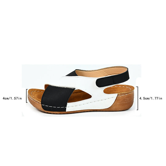 Damen Bequeme Sandalen mit geflochtenem Riemen und bequemem Fußbett