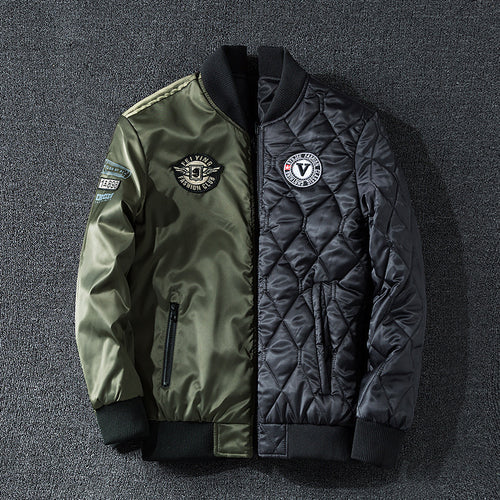 Herren Pilotenbomberjacke im Aviator-Look mit Badge-Applikationen, Ärmeltasche und gerippten Bündchen Nord Taschen