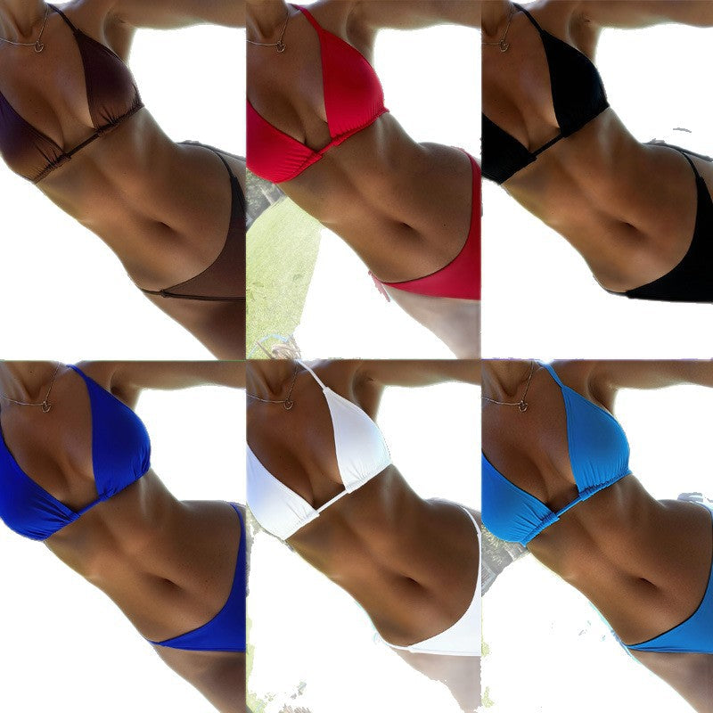 Damen Triangel-Bikini mit verstellbaren Trägern und charmantem Knoten