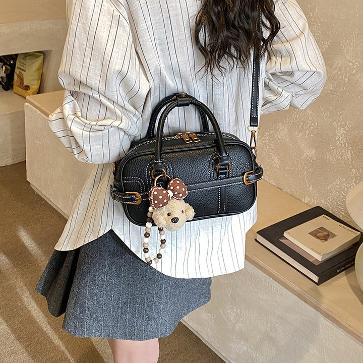 Damen Mini-Handtasche mit abnehmbarem Teddy-Anhänger Nord Taschen