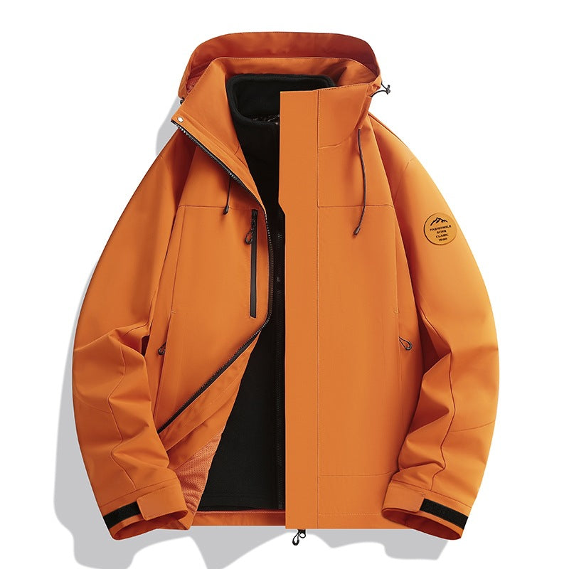 Herren Wetterfeste Softshelljacke mit Fleece‑Innenfutter, verstellbarer Kapuze & Reißverschluss‑Brusttasche Nord Taschen