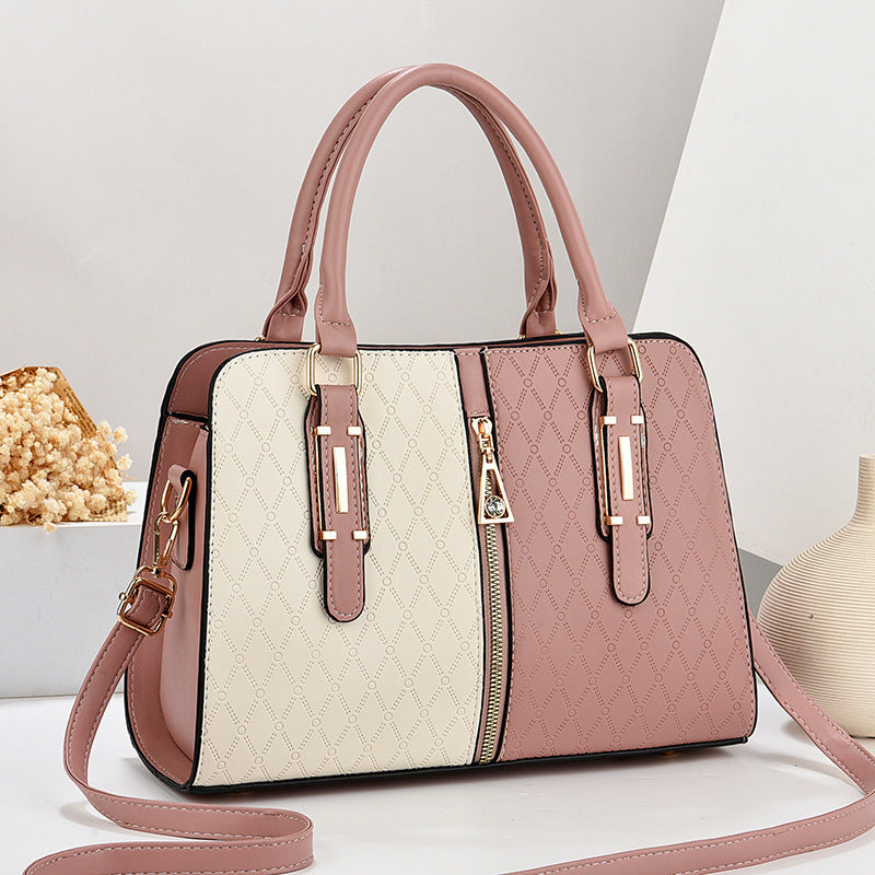Damen luxuriöse Handtasche mit kontrastierendem Farbdesign und stilvollen Applikationen Nord Taschen