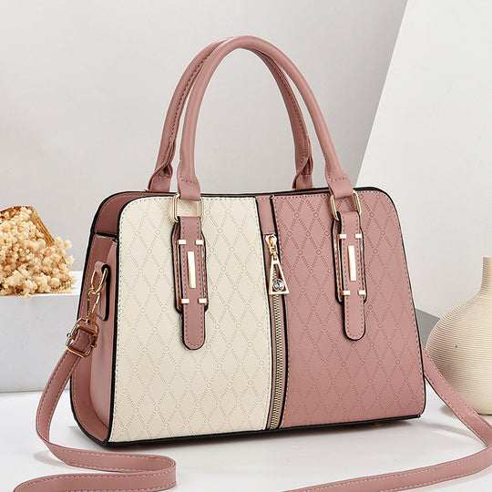 Damen luxuriöse Handtasche mit kontrastierendem Farbdesign und stilvollen Applikationen Nord Taschen
