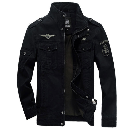 Herren Modische Militärjacke mit funktionalen Taschen Nord Taschen