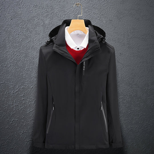 Herren Leichte Softshell-Funktionsjacke mit atmungsaktivem Meshfutter und verstellbarer Kapuze Nord Taschen