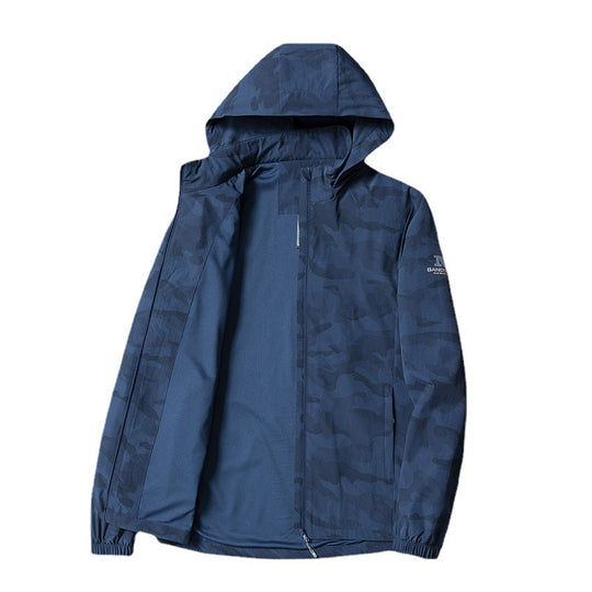 Herren Ultraleichter Softshell-Hoodie mit Tarnmuster, wasserabweisend und atmungsaktivem Meshfutter Nord Taschen