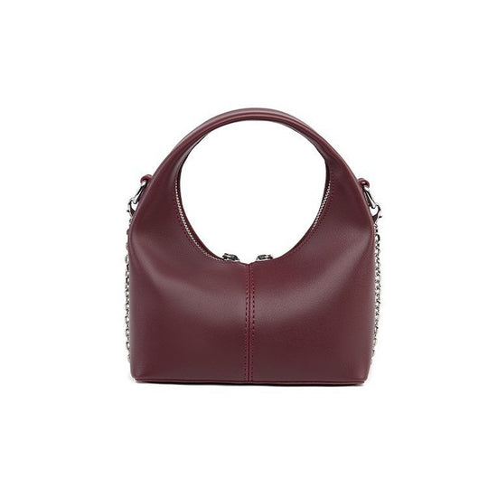Damen Hobo-Tasche aus hochwertigem Kunstleder mit dekorativem Kettenriemen Nord Taschen