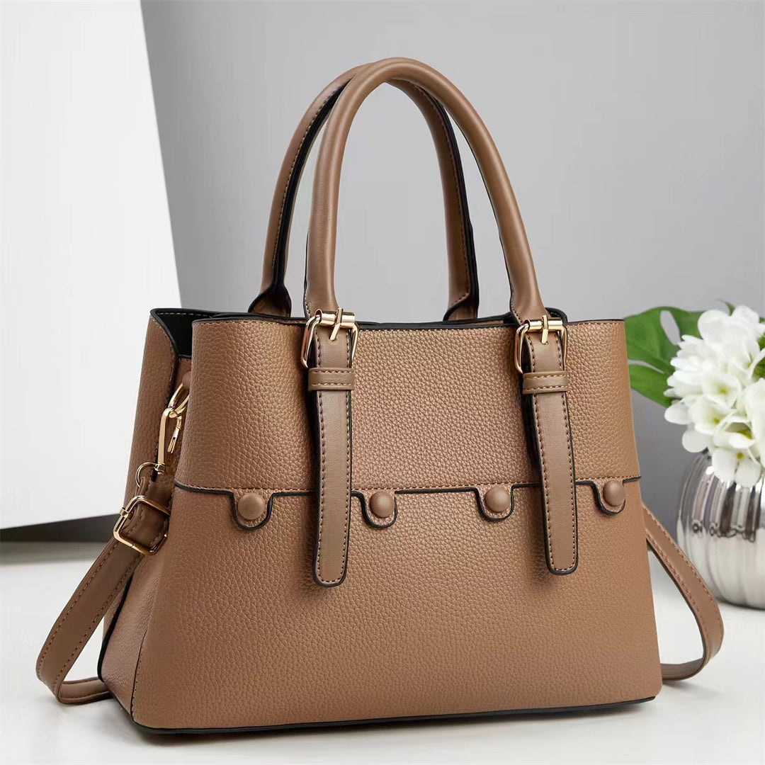 Damen elegante Handtasche mit strukturierten Details und abnehmbarem Schulterriemen Nord Taschen