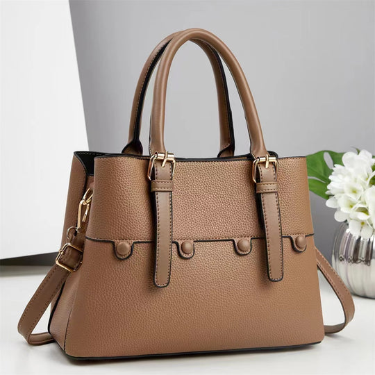 Damen elegante Handtasche mit strukturierten Details und abnehmbarem Schulterriemen Nord Taschen