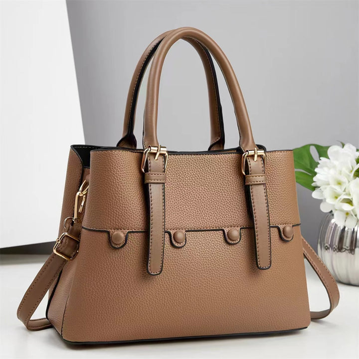 Damen elegante Handtasche mit strukturierten Details und abnehmbarem Schulterriemen Nord Taschen