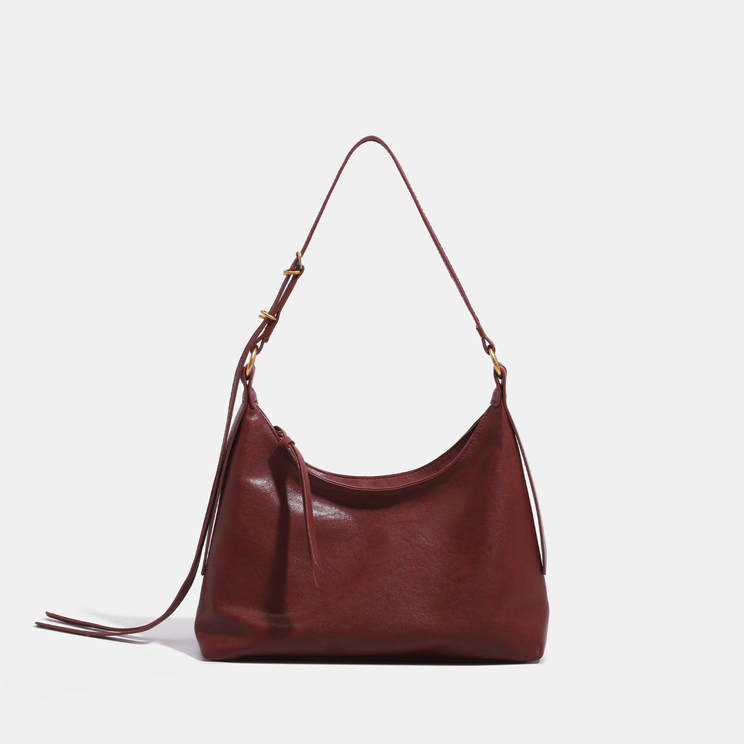 Damen Hobo-Tasche aus hochwertigem Leder mit verstellbarem Schulterriemen Nord Taschen