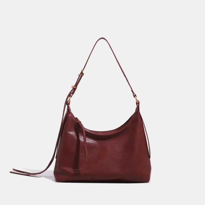 Damen Hobo-Tasche aus hochwertigem Leder mit verstellbarem Schulterriemen Nord Taschen