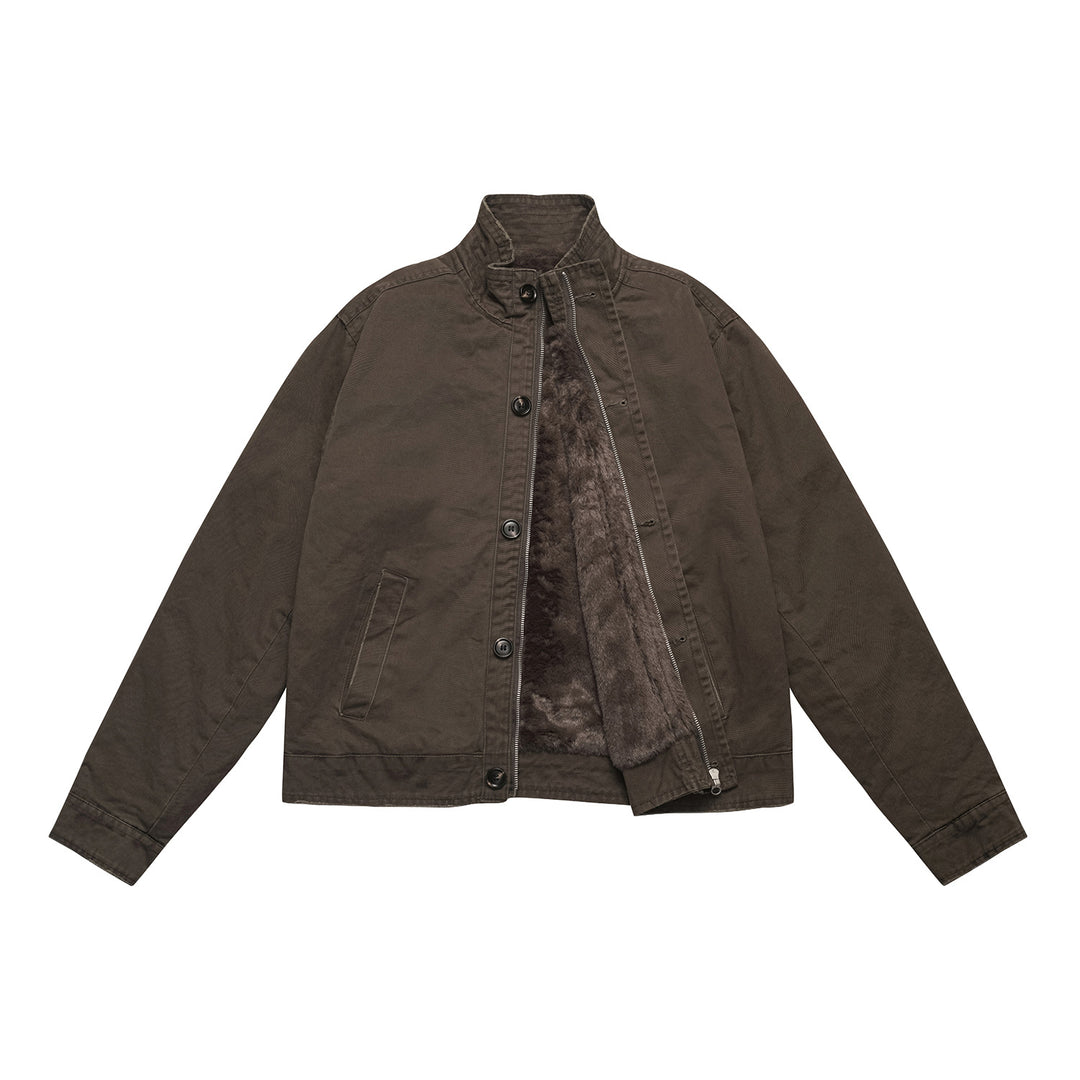 Herren Kurzjacke im Field-Blouson‑Stil mit weichem Teddyfutter und Stehkragen Nord Taschen
