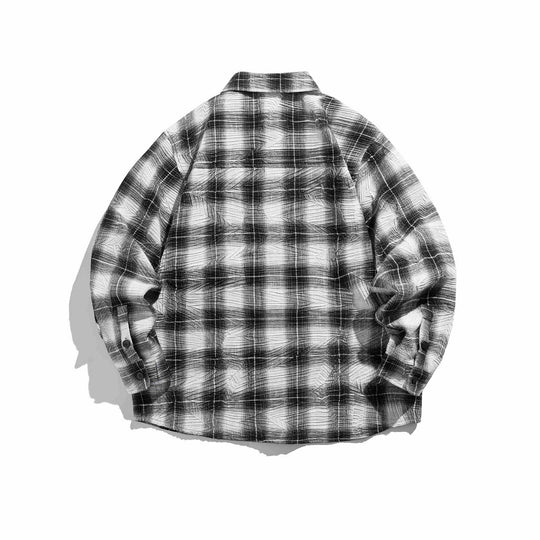 Unisex Kariertes Oversize‑Flanellhemd mit Brusttasche Nord Taschen
