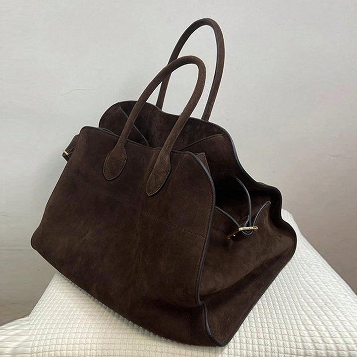 Damen Tasche mit weichem Veloursleder und verstellbarem Schultergurt Nord Taschen