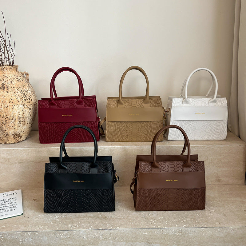 Damen elegante Handtasche im stilvollen Krokodil-Design Nord Taschen
