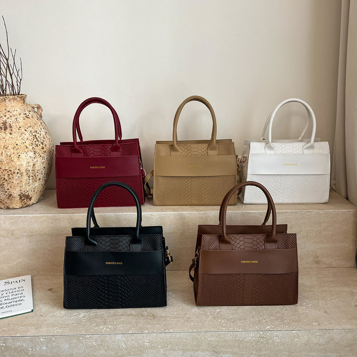 Damen elegante Handtasche im stilvollen Krokodil-Design Nord Taschen