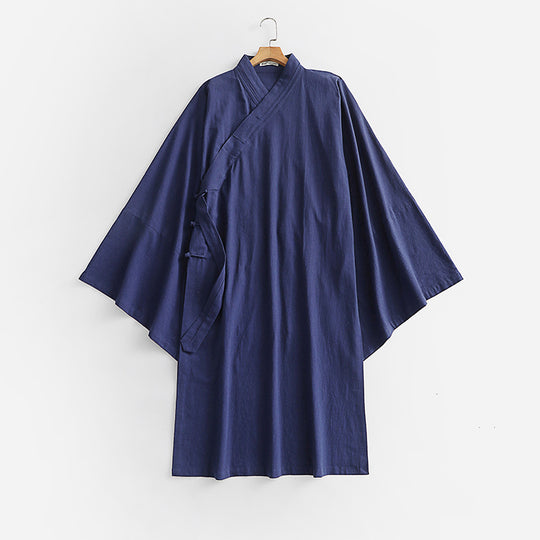 Unisex Oversize Kimono-Mantel mit weitem Ärmel und asymmetrischer Wickelvorderseite Nord Taschen