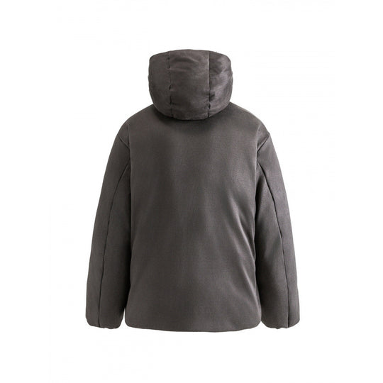 Unisex Wattierte Kapuzenjacke im Boxy‑Cut mit hohem Schalkragen und Kängurutaschen Nord Taschen