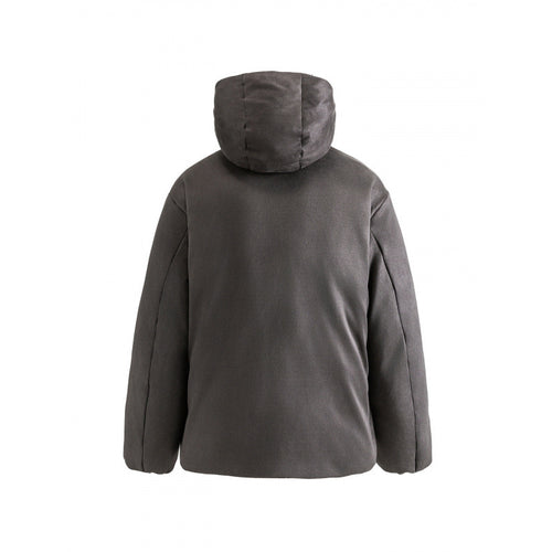 Unisex Wattierte Kapuzenjacke im Boxy‑Cut mit hohem Schalkragen und Kängurutaschen Nord Taschen