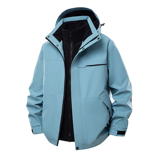 Herren Wasserdichte Outdoor-Jacke mit verstellbarer Kapuze Nord Taschen