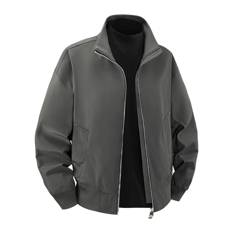 Herren Modische Übergangsjacke mit hohem Stehkragen Nord Taschen