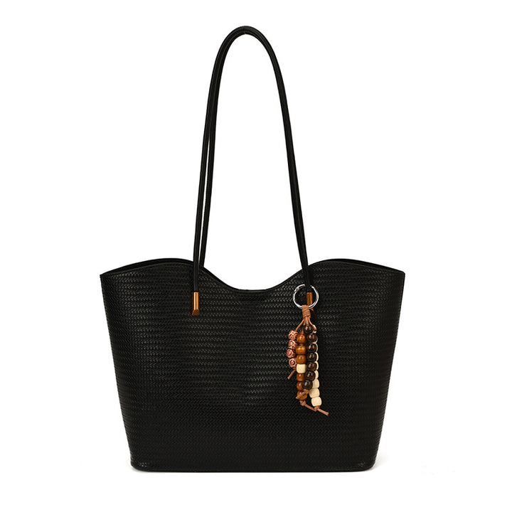 Damen moderne Shopper-Tasche mit originellem Anhänger Nord Taschen