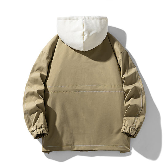Herren Utility-Fieldjacke mit Kontrastkapuze, verstellbarem Saum und großen Pattentaschen Nord Taschen