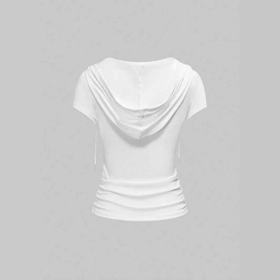 Damen Kapuzen-T-Shirt mit einzigartigem Schriftzug Nord Taschen