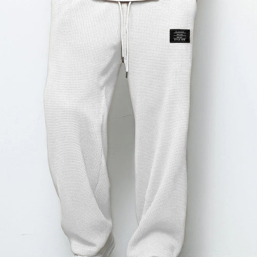 Herren Locker sitzende Waffelstrick-Jogginghose mit Tunnelzug & Eingrifftaschen Nord Taschen